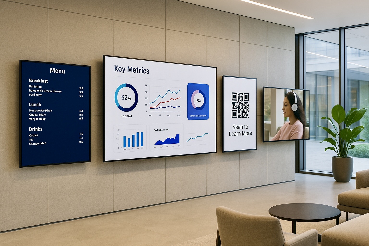 Samsung reklaminiai ekranai, cherry screens ekranu valdymo sistema